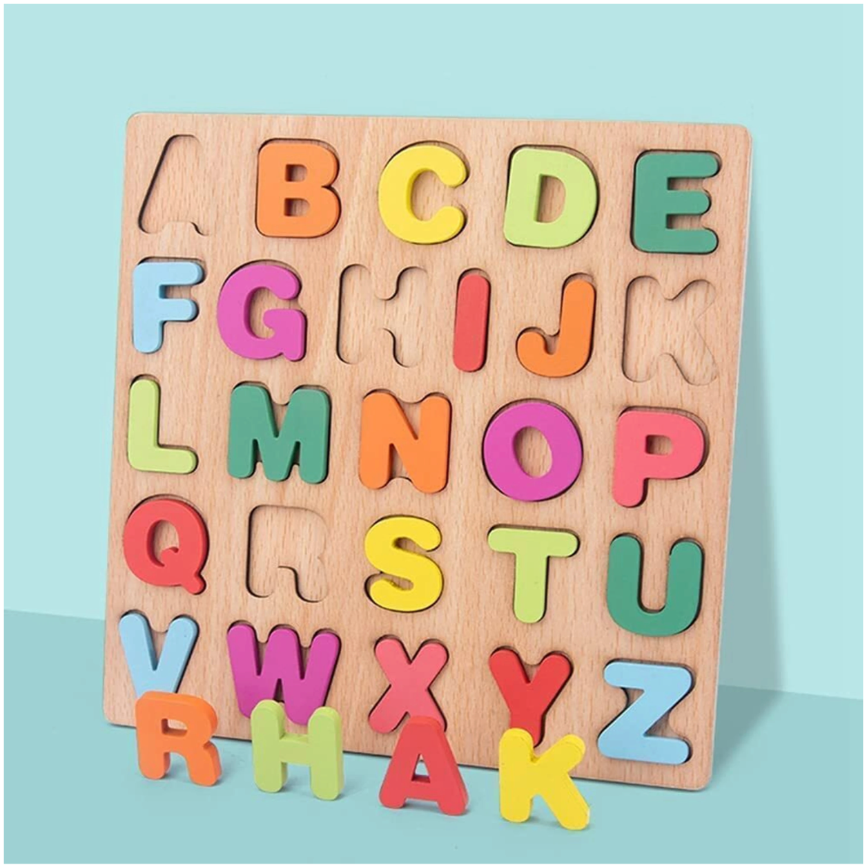 Baby Wooden Learning Educational Toy ABCD Board for Kids