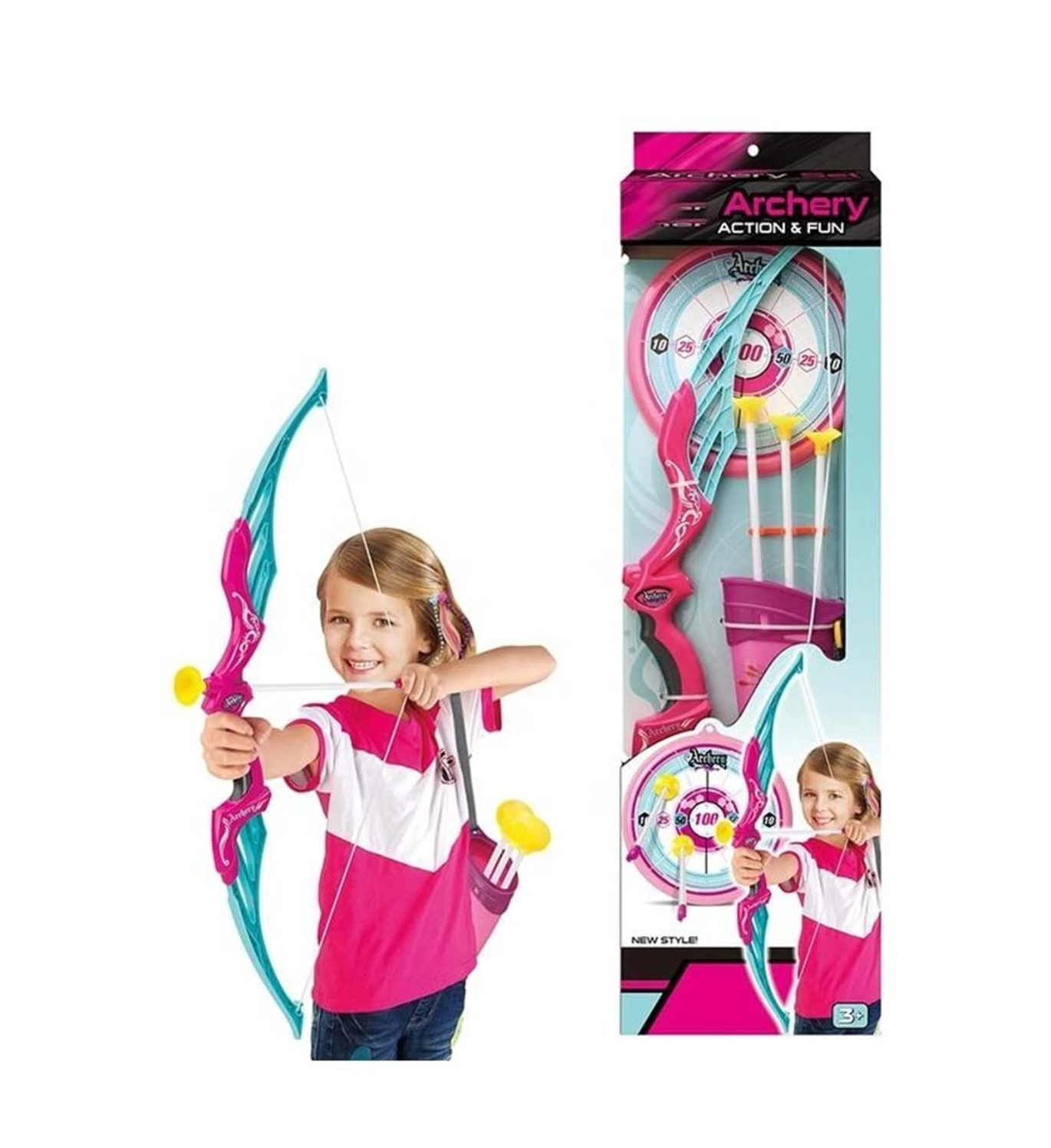ARCHERY SET PINK Bows & Arrows (Pink, Blue)