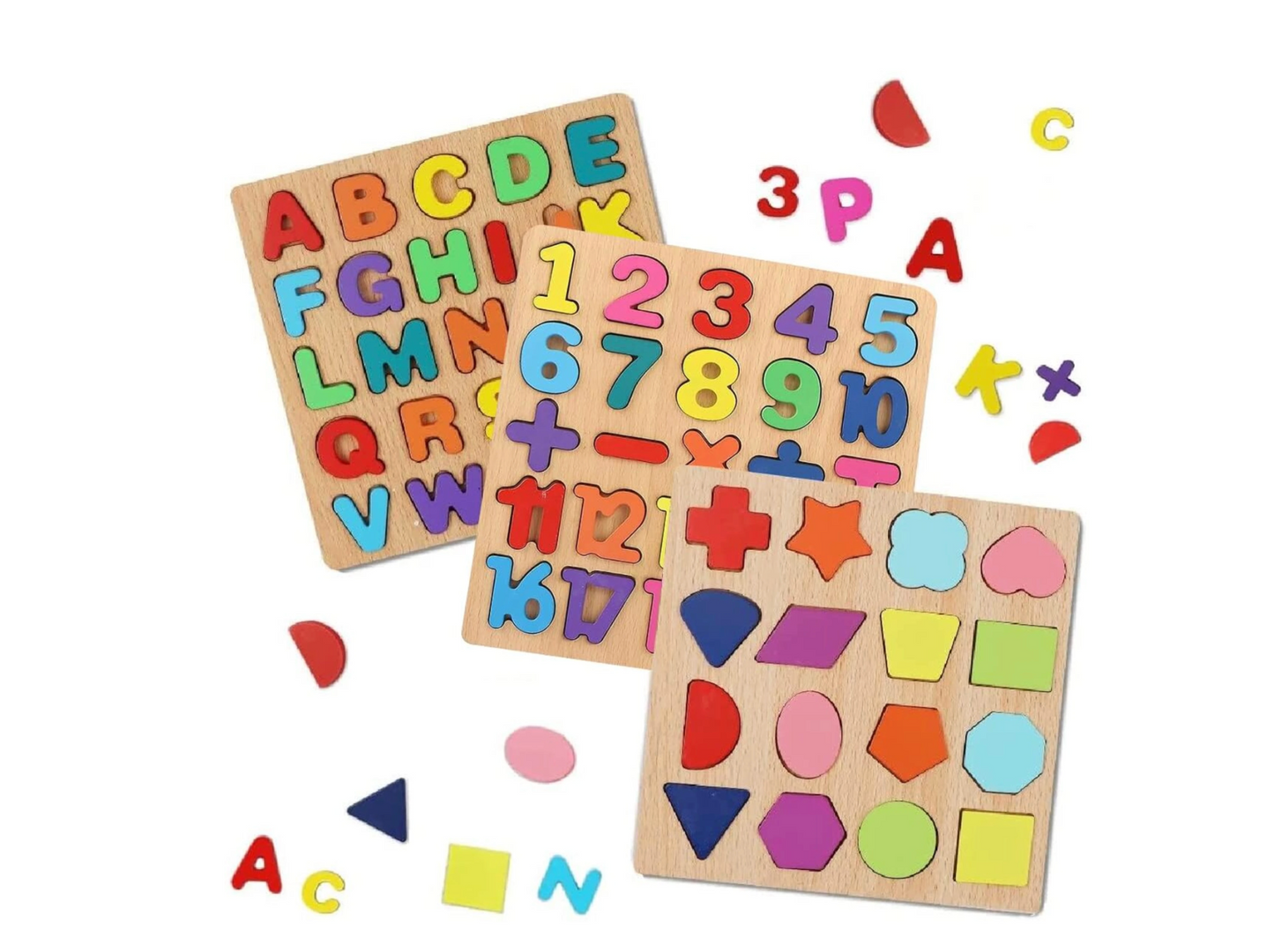 Baby Wooden Learning Educational Toy ABCD Board for Kids